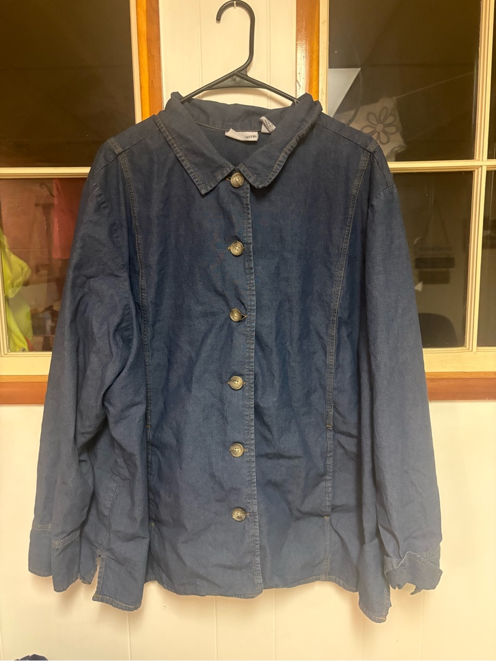 Jaclyn Smith Dark Blue Denim Button-Up Jacket